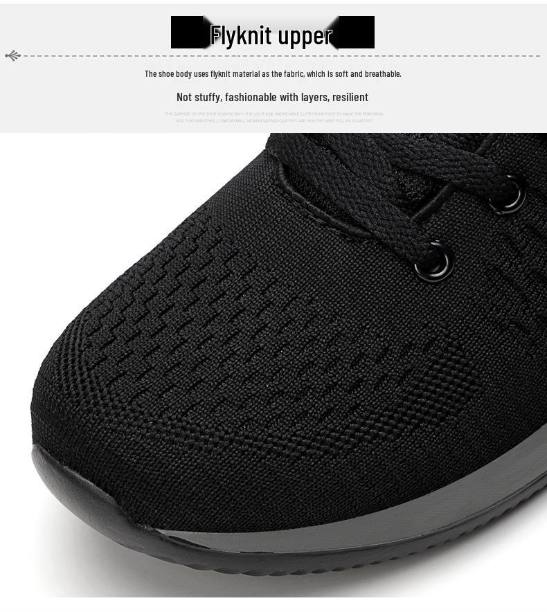 2025 Korean Style Plus Size Men's Flyknit Running Shoes – Trendy Casual Sports Footwear