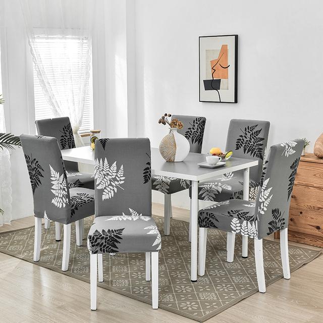 Stretchy Patterned Dining Room Chair Covers Set of 1 ,Washable Dining Chair Covers ,Great Decor for Home Hotel Party Banquet