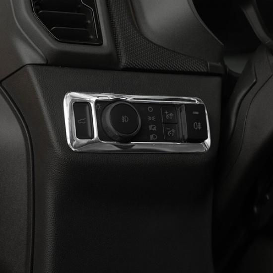 Fit For -2025 Ford Maverick ABS Chrome Headlight Switch Button Cover Trim 1P