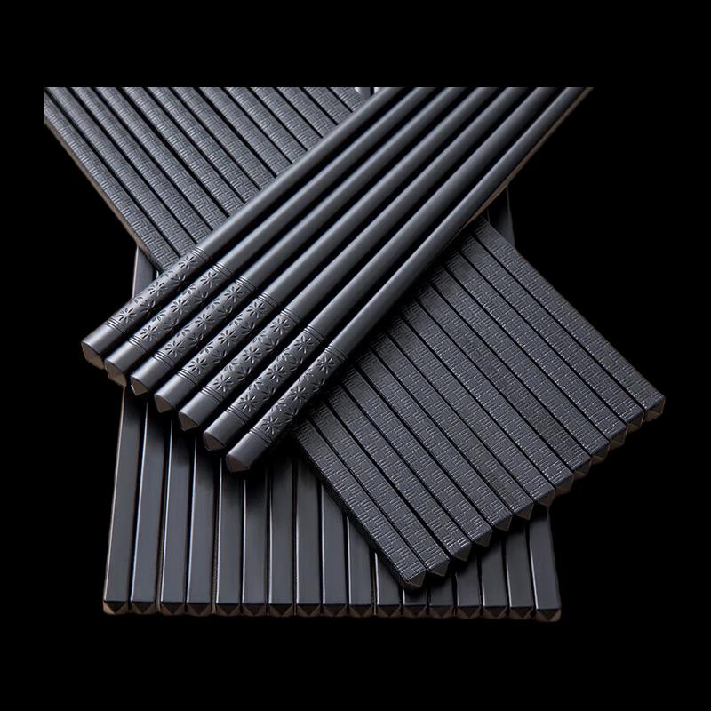 NHZHIW Commercial Non-Slip Alloy Chopsticks