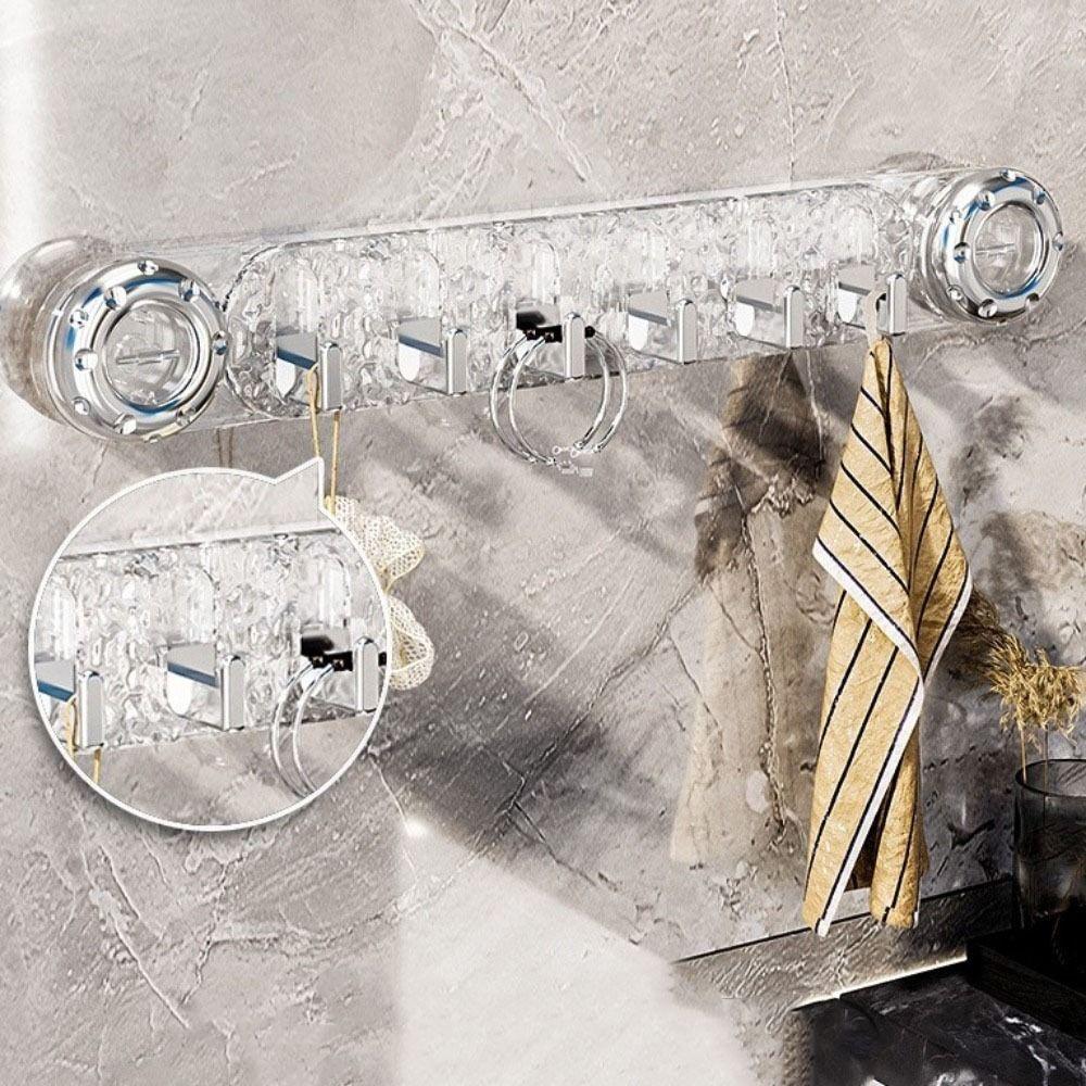 Punch Free Suction Cup Hooks Waterproof Shower Towel Holder Multifunctional Coat Hanger  for Home