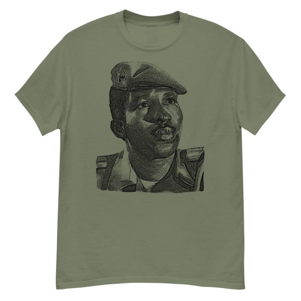 Thomas Sankara Silhouette Socialist Anti-Imperialist Pan-African T-Shirt Summer Breathable Camisetas Nostalgia T Shirt