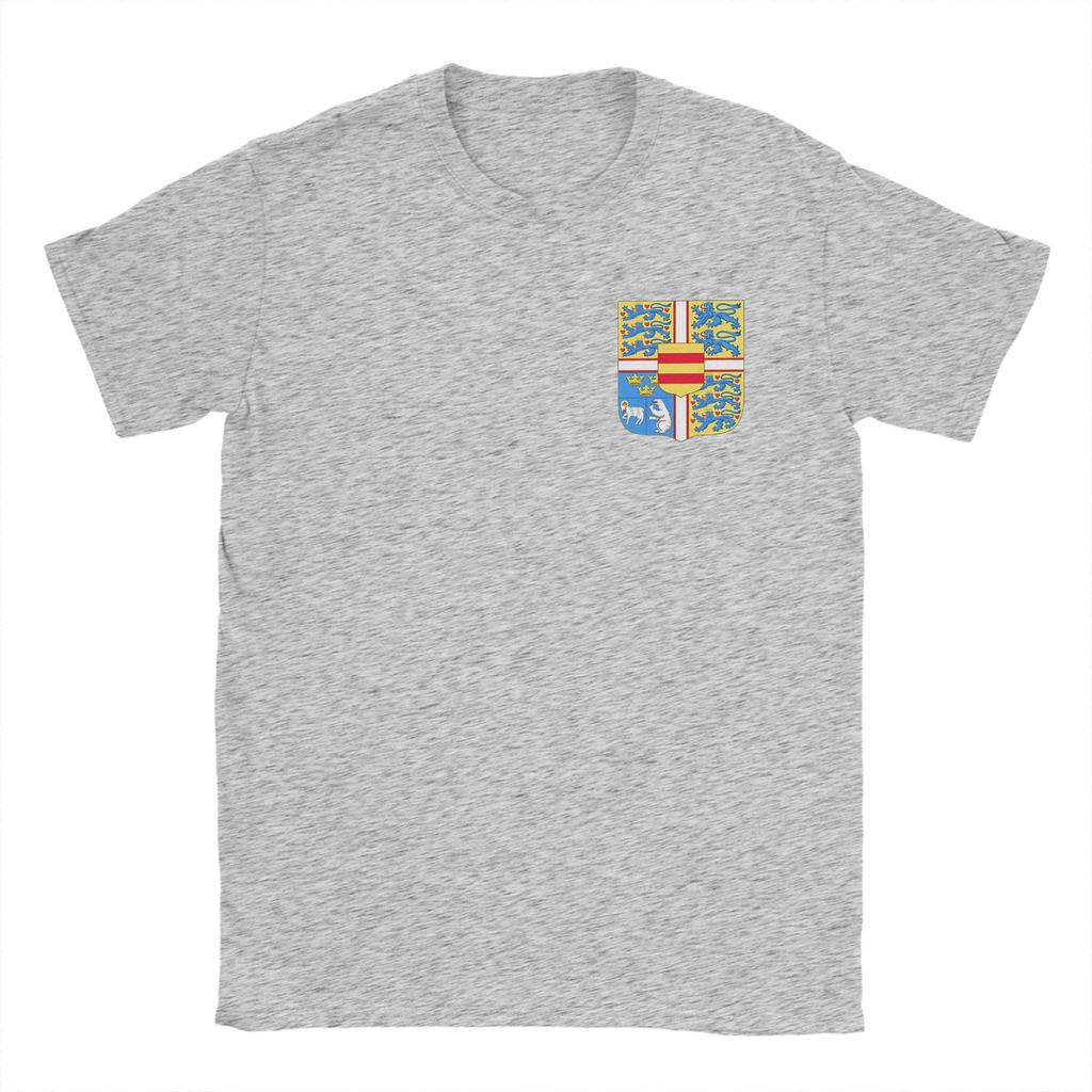 Kingdom of Denmark Coat of Arms T Shirt Summer Cotton TShirts For Men Trendy Cool Printed Tshirt Short Sleeve Y2K Basic Clothes