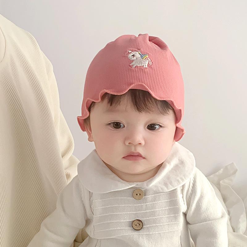 Thin Modal Newborn Baby Hat - Spring & Autumn Comfort, Cute Fontanelle Protection, Summer Boneless Design for Boys & Girls