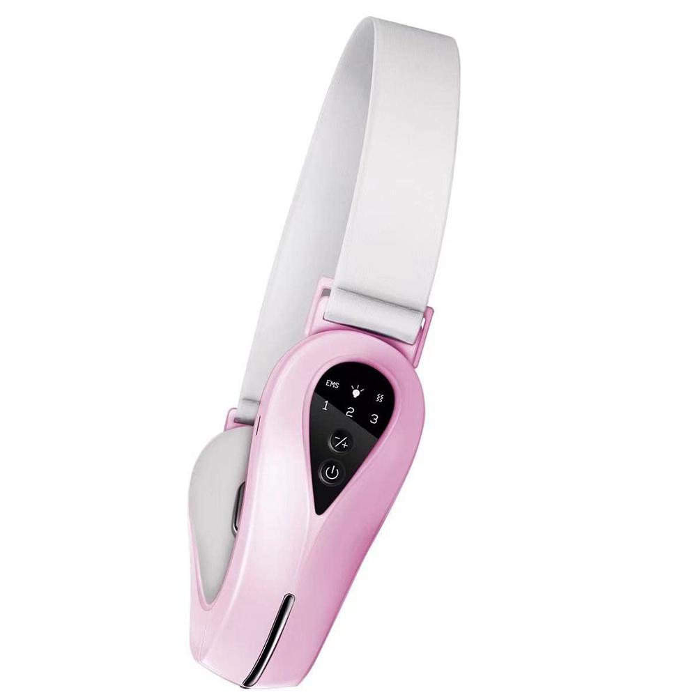 Microcurrent Face Lift Machine Electric Double Chin Remover V Face Jaw Slimmer Tightening Vibration Massager LED Light Therapy