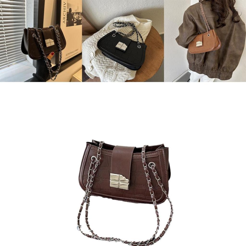Stylish Vintage Chic Women's Shoulder Bag Trendy Casual Commute Chain Small Purse