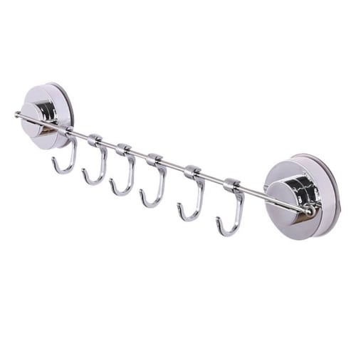 Ideamall Kitchen Tool Suction Cup Hook, Storage, Kitchen Supplies, Super Strong Suction Cup, Frying Pan, Cookware, Bathroom, Kitchen Storage, 40cm (Si