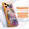 Magnetic For Magsafe Case For iPhone 17 Pro Max Kingfisher Flowers Painting Skin Feeling Cover For iPhone 16 15 14 13 Pro Max