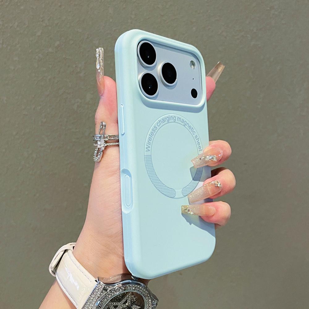 Matte Liquid Silicone Magnetic For Magsafe Phone Case For iPhone 17 Air 16 15 14 13 12 11 Pro Max Solid Color Protection Cover