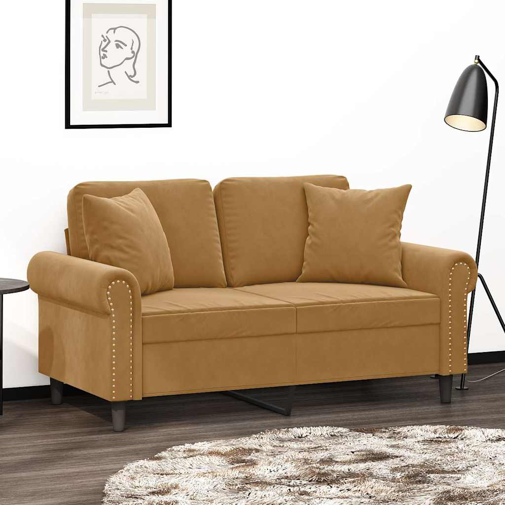 Decorative Cushions 2 Pcs Brown 40x40 cm Velvet
