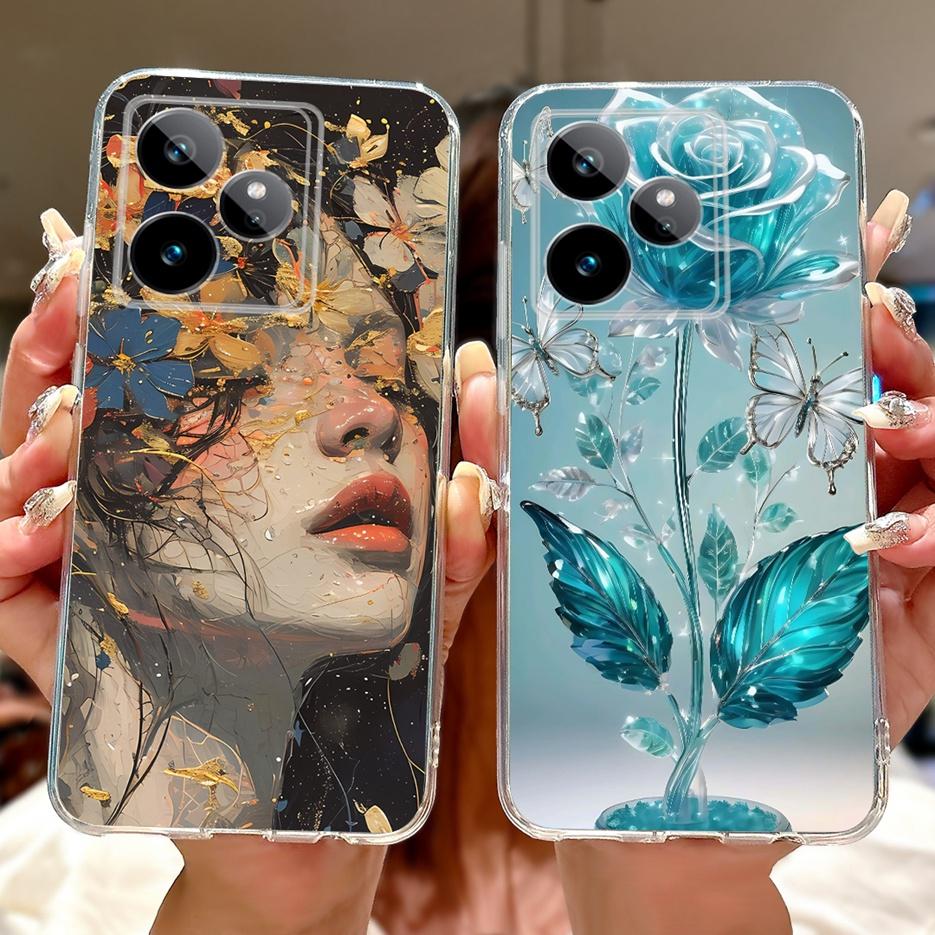 For Realme GT7 5G Case RMX5061 New Luxury Painted Cover Soft Slim Phone Case For Realme GT 7 Pro GT7 T RealmeGT 7T Fundas Bumper