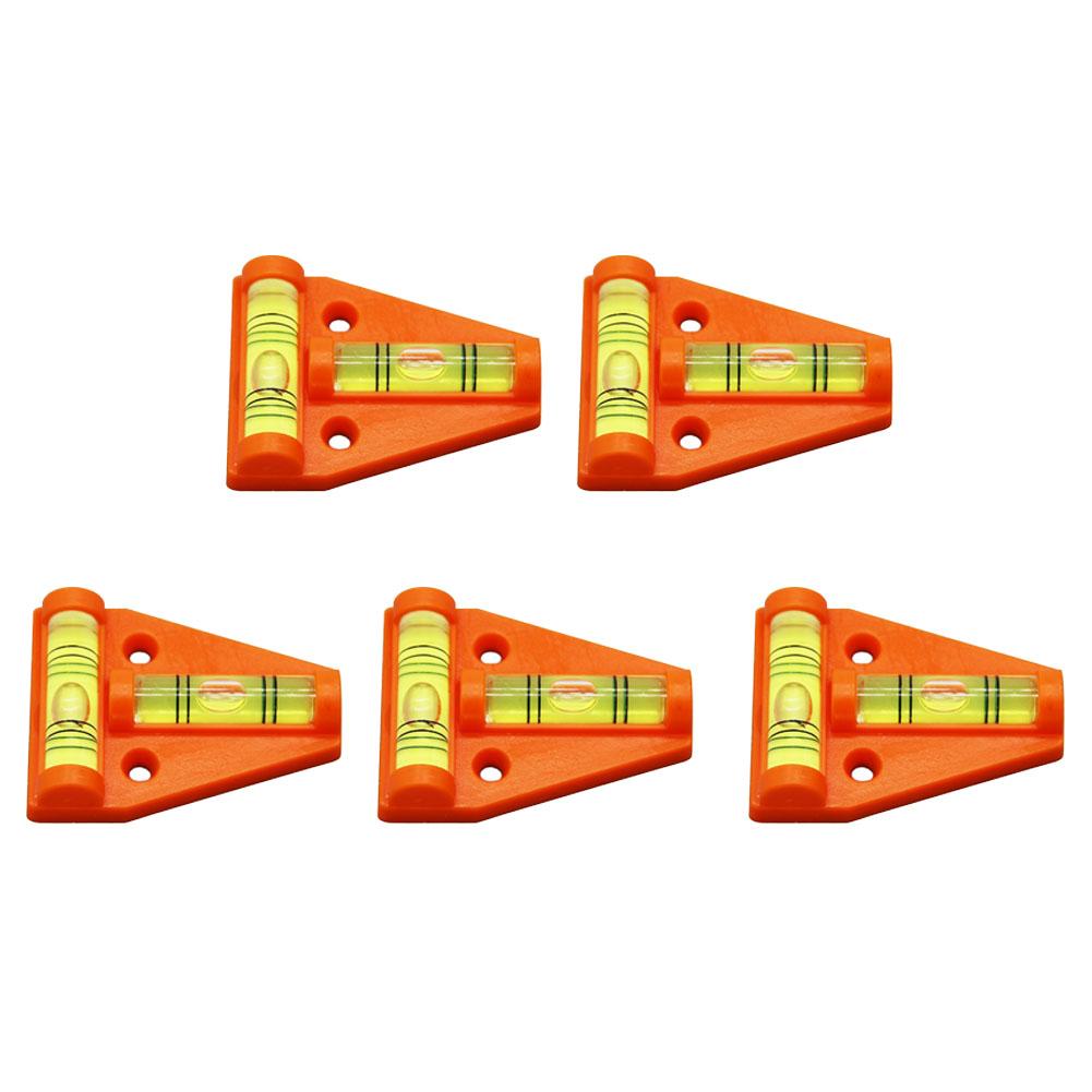 

5 шт. горизонтальный пластиковый мини-спиртовой уровень типа T, набор для измерения уровня треугольника, пузырьковый уровень Bullseye, инклинометр