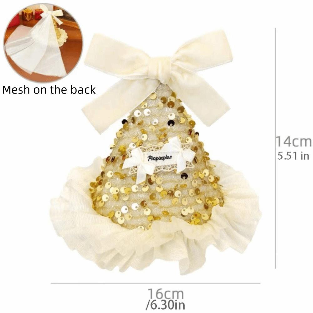 Creative Sequin Birthday Hat Hairpin Velvet Lace Birthday Crown Mesh Korean Hair Accessories Sequined Hat Children's
