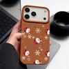 New Year Christmas Pattern Phone Case For iPhone 16e 17 Air 16 15 14 17 Pro Max 13 12 Pro 15 11 Shockproof Soft TPU Leather Texture Cover