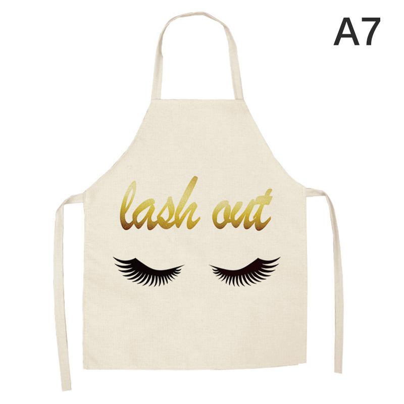1PC Bronzing Eyelash Pattern Apron Eyelash Extension Tools Cotton Grafted False Eyelash Apron Cleaning Kitchen Apron Bib