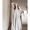 [Practice + Zipper] Korean Version of Round Neck Large Skirt Hemline Vest Skirt Loose Design Temperament Sleeveless Jumpsuit