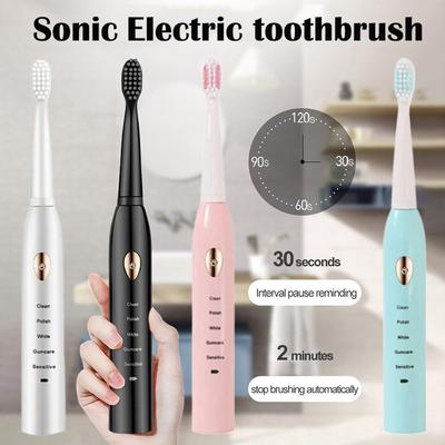 Ultrasonic Sonic Electric Toothbrush For Adult Rechargeable Tooth Brushes Washable Electronic Whitening Teeth Brush Timer Brush