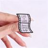 Xiaomi Life Is Hard Classic Movies Help Badge Enamel Pin Retro Film Reel Design Brooch Bags Clothes Jewelry Gift for Cinema Enthusiasts