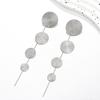 Fashion Gold Color Circular Pendant Earrings for Women Exaggerated Metal Long Tassel Round Geometric Earrings Jewelry Gifts