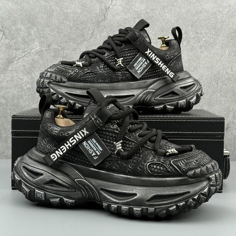 2025 European Men's High-End Trendy Dad Shoes - Autumn Casual, Height-Increasing Sports Style