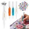 Faux Diamond Art Pen Automatic Bead Dispenser, Wax-Free Pen, Ergonomic Precision Applicator Tool for Round Diamonds, DIY Crafts Accessories