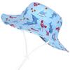 Yellow Duck Print Cotton Baby Sun Hat - Spring/Summer Wide Brim