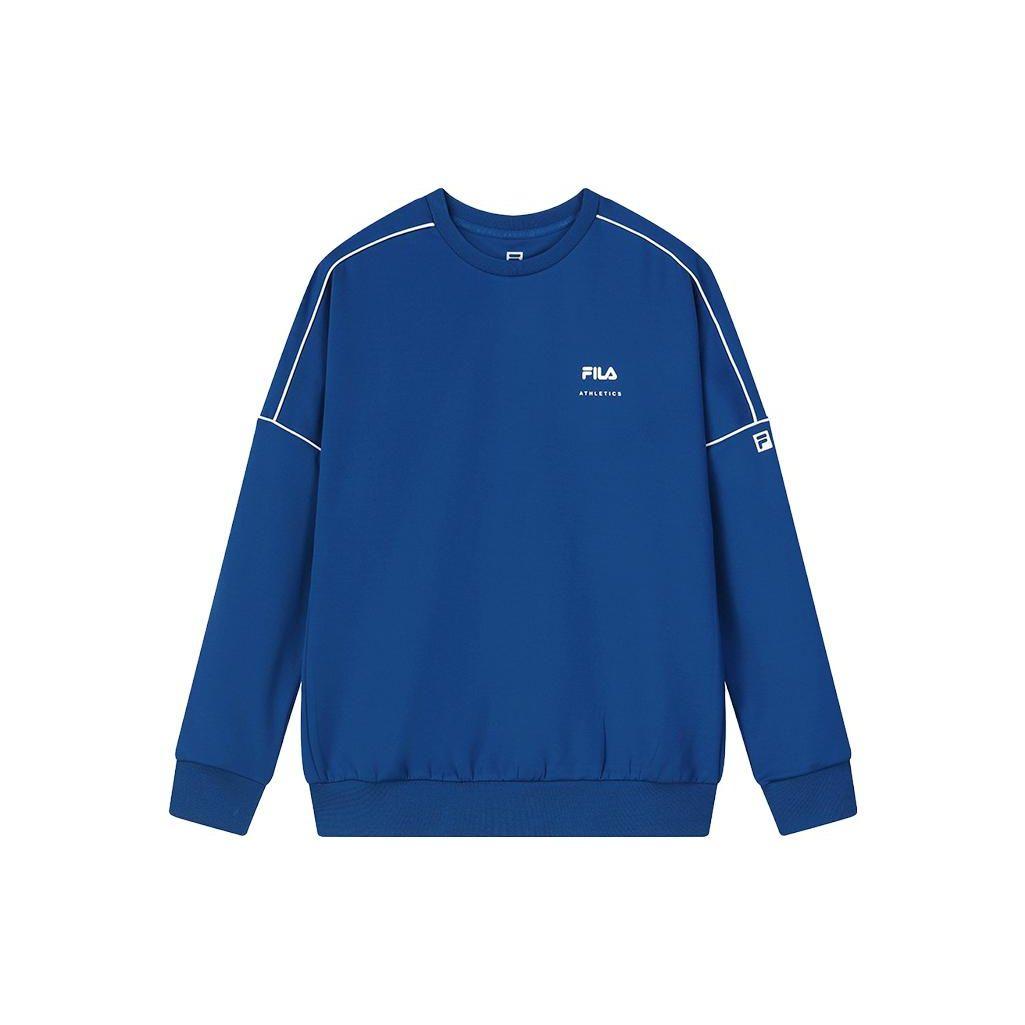 

FILA Fitness Series Solid Color Logo Round Neck Pullover Sweatshirt Men sweatshirt Galaxy-Blue A51M331222F-NV M