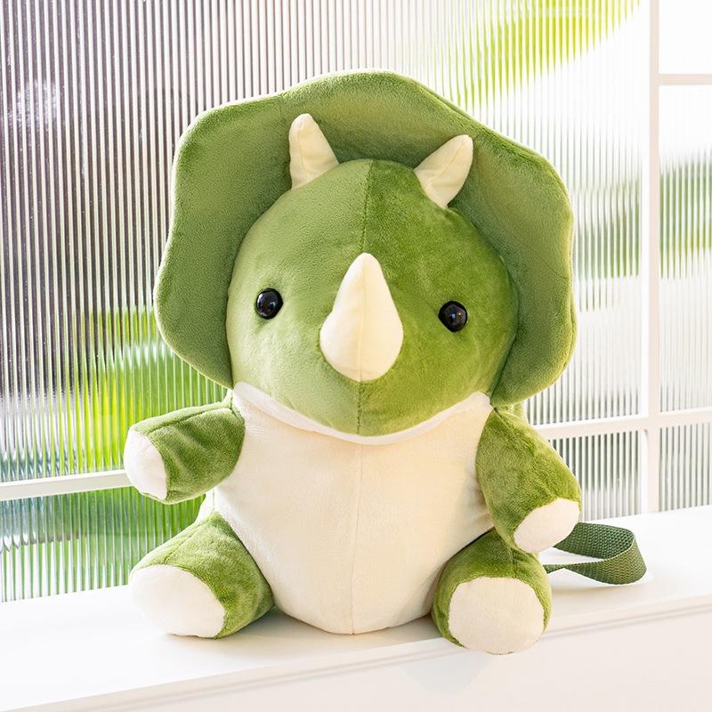 Cartoon Triceratops Bag Plush Toy Doll Dinosaur Doll Girl Bag Satchel Children'S Soothing Doll