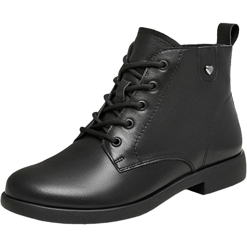 TATA Women s Casual Flat Martin Ankle Boots 34