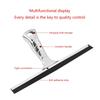 10” Shower Squeegee for Shower Glass Door Bathroom Window Car Glass Stainless Steel Scraper Wiper with 2 Hooks Household