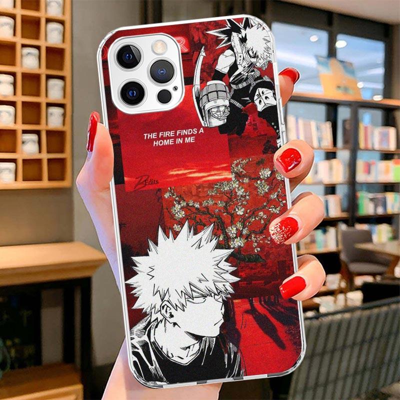My Hero Bakugou Katsuki Cover Phone Case For iPhone 16 17 Air 15 14 Pro Max 16E Phone Case 13 Mini 12 11 7 SE 8 Print Pattern Fi