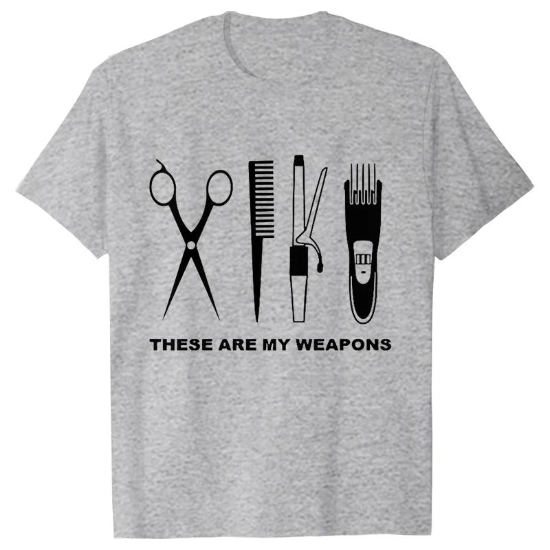 Tricou Barber Weapons Mwn Mânecă Scurtă Topuri Gât O Bătăile Inimii Frizerului Tricou Oversized Îmbrăcăminte Bărbați Topuri Foarfece
