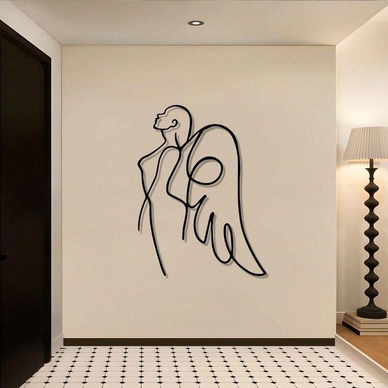 Wall Art Metal Cat Silhouette Sculpture Home Decor Gift