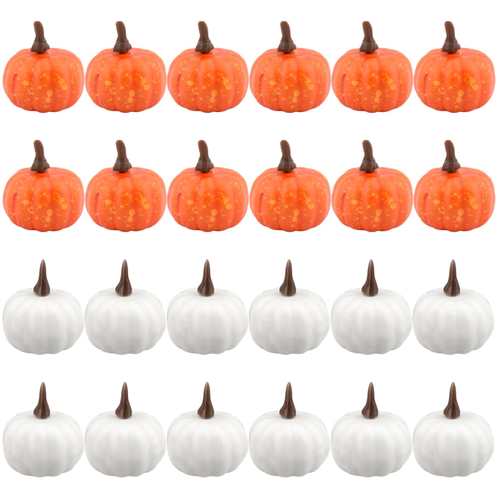 

24 шт. Мини-фонарь для свадьбы, искусственная тыква из пеноматериала, центральный элемент для домашнего сада