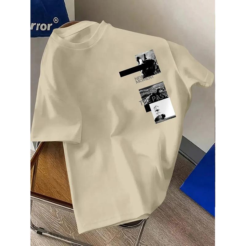 Neues Sommer Herrenmode T-Shirt Persönlichkeit Landschaftsmuster bedruckt Herren T-Shirt Top