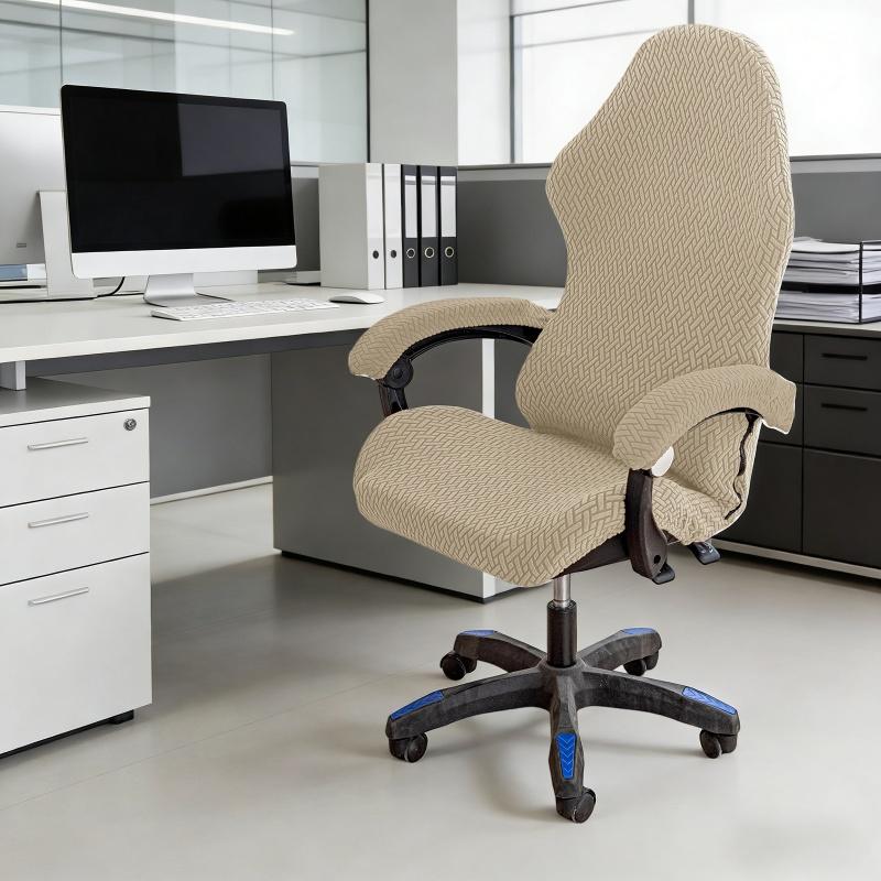 1Pc Solid Color Chair Cover Soft Elasticity Polar Armchair Slipcovers Computer Seat Covers Stretch Rotating Lift Gaming General