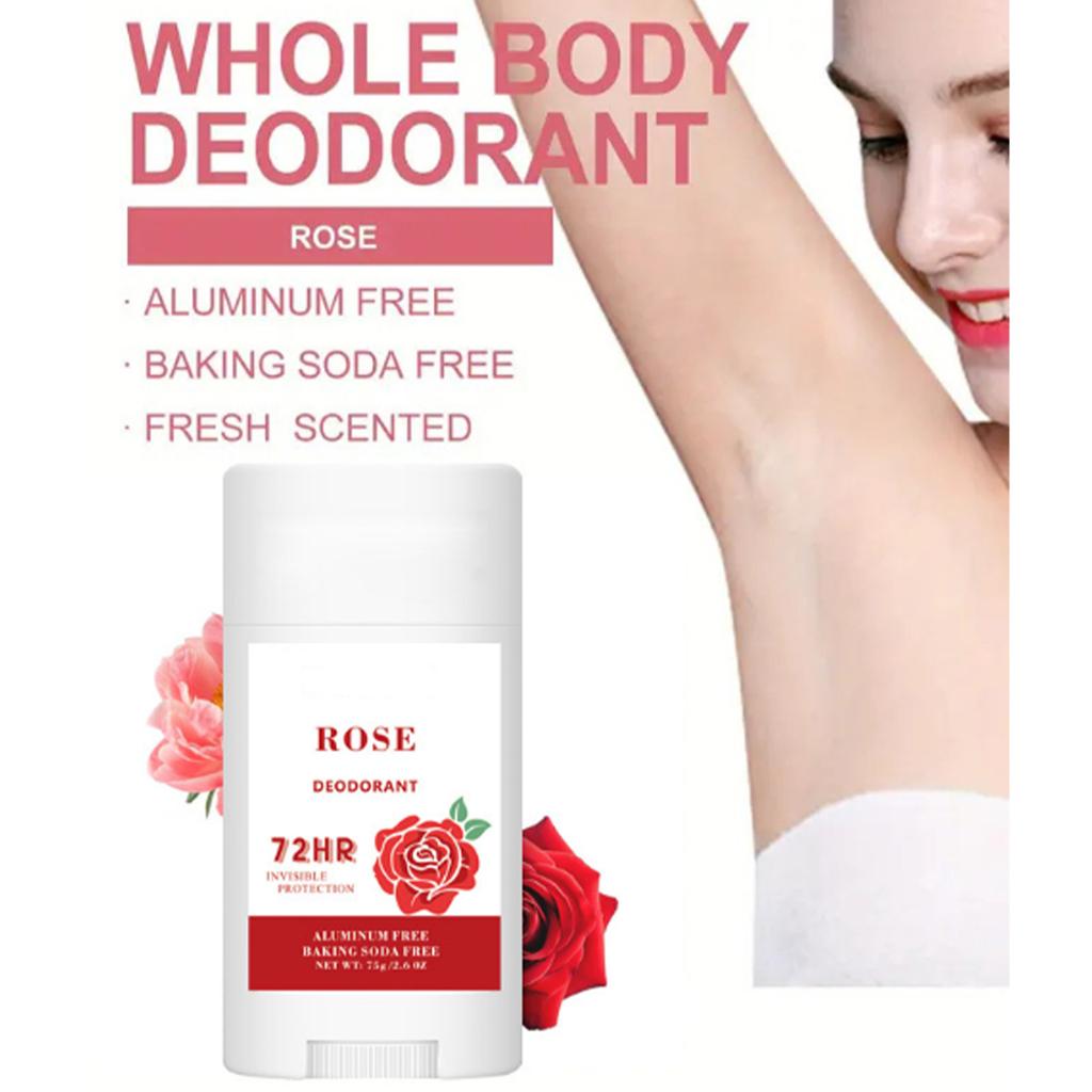 Long Lasting Fresh Scent Body Cream, Aluminum-Free Deodorant Stick for 72-Hour Odor Control & All-Day Comfort