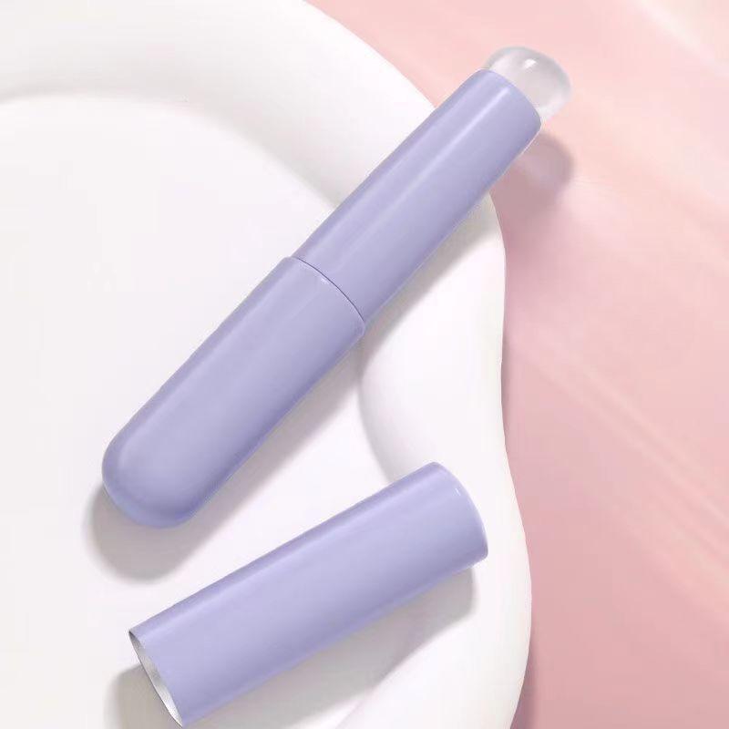1PC Silicone Lip Brush With Cover Cap Concealer Brush Like Fingertips Q Soft Lipstick Makeup Brushes Round Head No Broken
