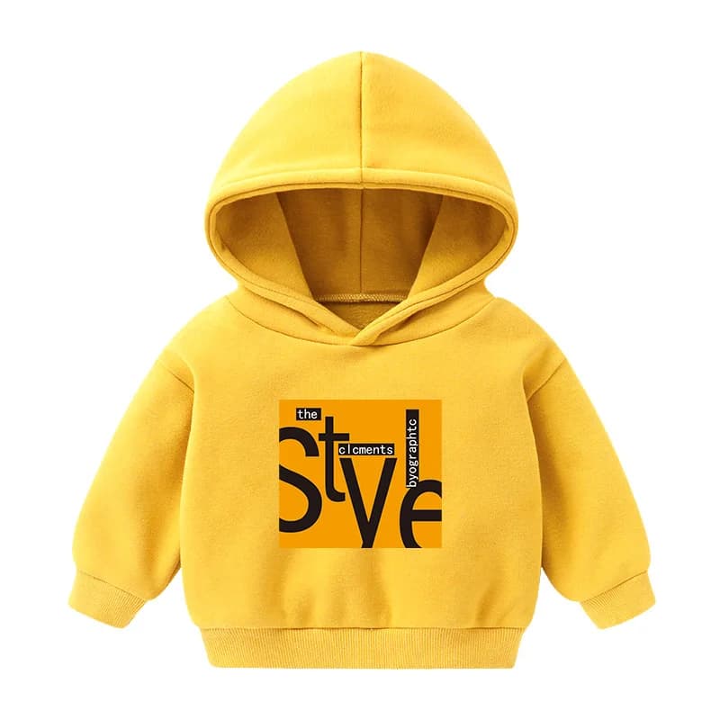 Latest Fall/winter Children's Warm Hooded Sweater with Fashionable Cartoon Prints - Boys' and Girls' Warm Fleece Hoodie
