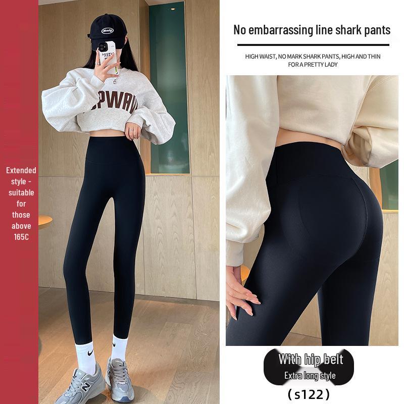 Women's Gray Barbie Yoga Pants - Fleece-Lined, Thick, Tight Leggings for Autumn/Winter 2025