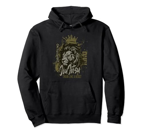 Jiu Jitsu Is King ::: Cool Lion Fighter Design Hoodie