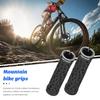 1 Pair Bicycle Handle Bar Grips with Plugs Ergonomic Design Non-Slip Shock-absorbing Single-sided Locking Handlebar Cover Cycling Accessories