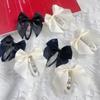 Satin Bow BB Clip Y2K Oval Hairpin Hair Accessories Cloth Hair Clip  Headwear