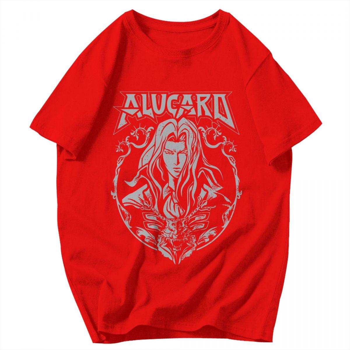Men T Shirt Alucard Castlevania Gifts Y2K Graphic Oneck Unisex Clothes T Shirts S
