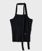 NOIRER FOR WOMAN Square Halter Neck Layered Knit (Black)