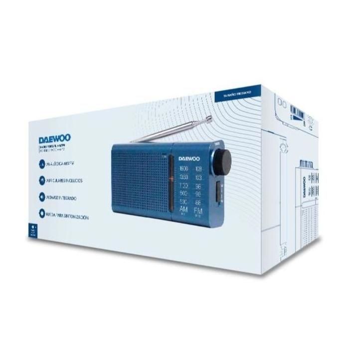 Radio Portable - DAEWOO - DW1036 - AM/FM - Couleur Bleu - Haut-parleur Intégré