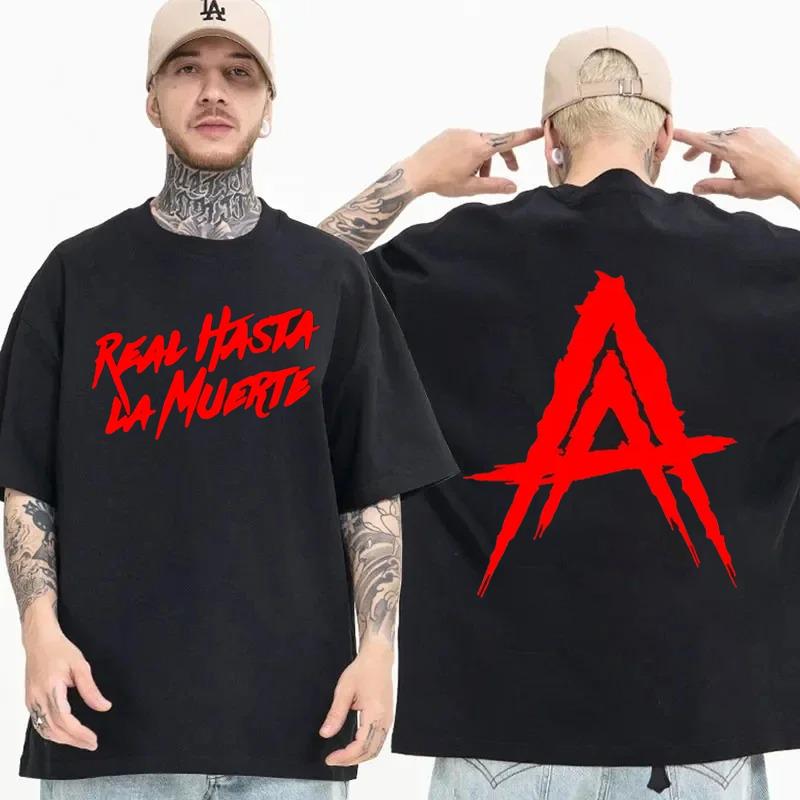 Hip Hop Streetwear Anuel AA Real Hasta La Muerte S For Men/Women Men Rapper T-shirts Loose Cot