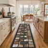 Retro Plaid Long Carpet Welcome Mat Kitchen Rug Runner Rug Living Room Carpet Bedroom Bedside Floor Mat Home Decoration