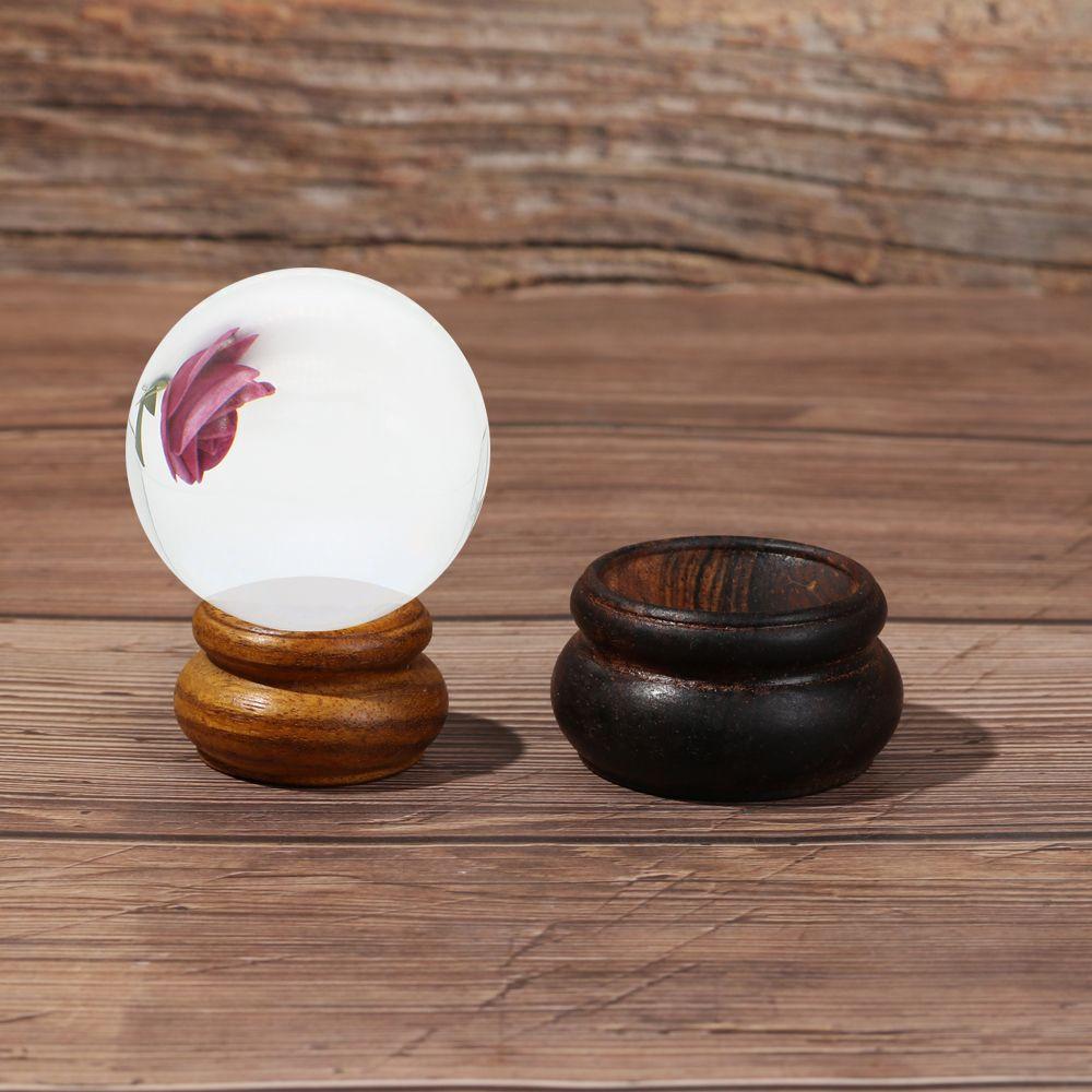 Dekoration Schreibtisch Ornament Kugelhalter Glaskugel Basis Kristallkugel Sockel Holz Displayständer