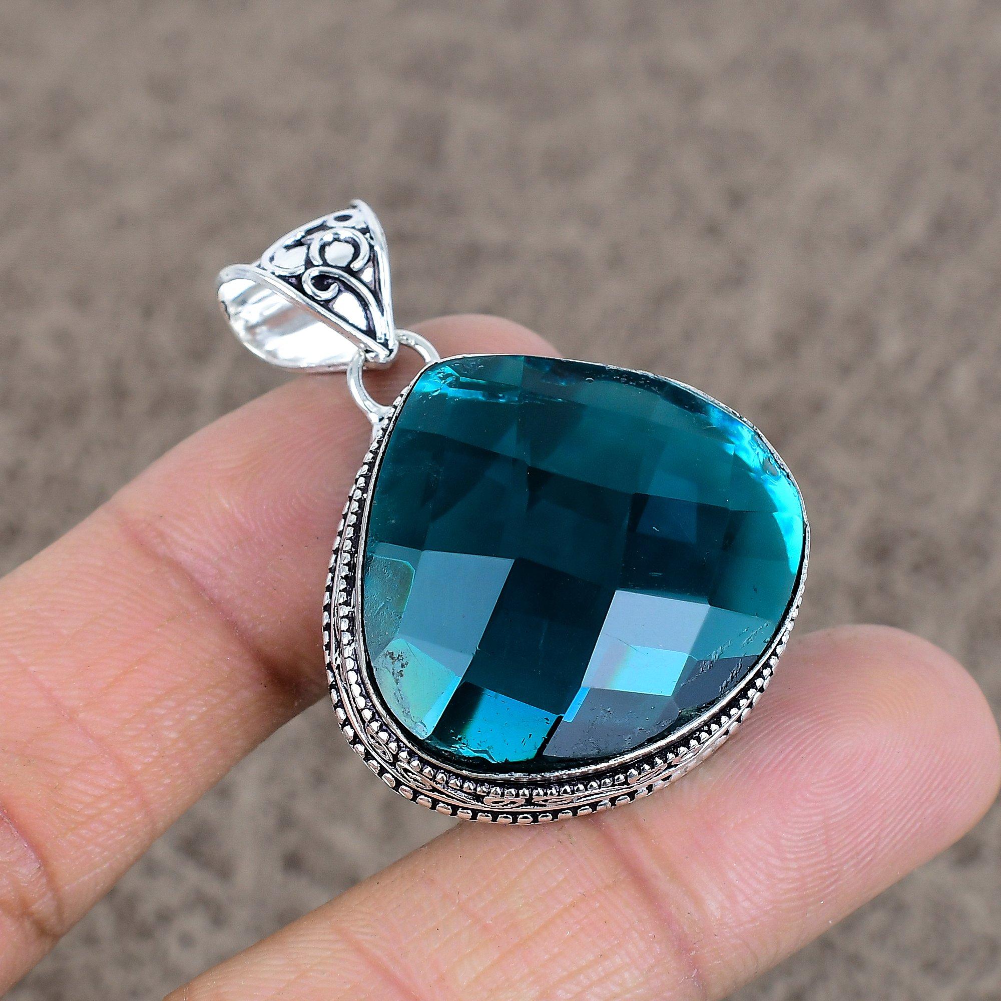 

Iolite Quartz Gemstone Handmade 925 Sterling Silver Jewelry Pendant 1.77 KKG-66